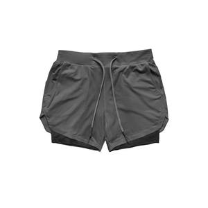 Nouveau pantalon de sport de plein air décontracté pour hommes taille haute respirant multi-poches Double couche Shorts séchage rapide cordon imprimé - Product Image 1
