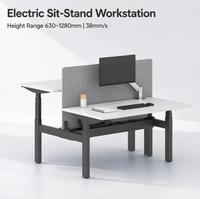 Poste de travail de bureau réglable en hauteur Greatway, bureau électrique à position assise-debout ergonomique avec fonction mémoire