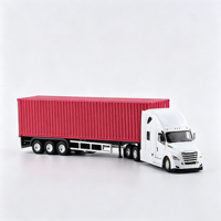 Modèle de camion de transport logistique en alliage métallique à l'échelle 1:50 - Cadeau d'affaires personnalisé à faire soi-même pour l'affichage sur le bureau