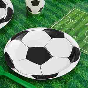 Modernas Placas de Fútbol de 7 Pulgadas, Suministros y Decoraciones para Fiestas de Cumpleaños con Temática Deportiva, Directo de Fábrica - Product Image 2