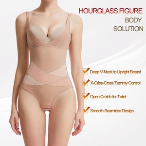 Faja Moldeadora Cruzada para <span class=keywords><strong>Mujer</strong></span> con Efecto Push-Up, Control de Abdomen, Cinturilla Reductora, Levantador de Glúteos y Cierre de Gancho con Abertura en la Entrepierna - Product Image 3