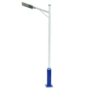 single arm street or road light lamp pole