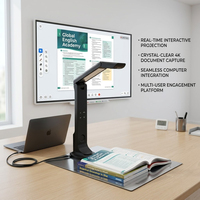 Escáner Visualizador Digital A4 A3, Escáner de Libros y Papel, Presentador Visual Portátil USB de Alta Velocidad, Resolución de 16MP, Plegable para Documentos