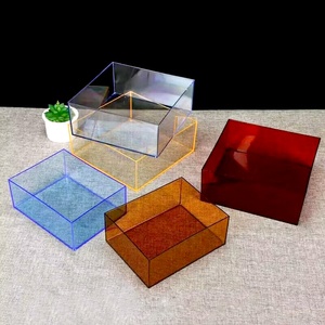 Scatole in acrilico blu ad alta trasparenza colorate con giunzione <span class=keywords><strong>angolare</strong></span> a cinque lati personalizzate in fabbrica per la custodia della casa - Product Image 6