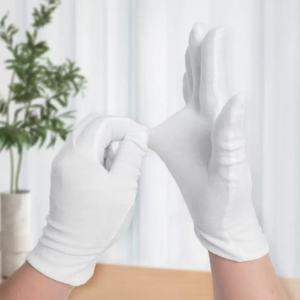 ถุงมือผ้าฝ้ายสีขาวขายส่งจากโรงงาน ปรับแต่งได้ตามต้องการ นุ่มสบาย เหมาะสำหรับงานโรงงานและงานเครื่องประดับ - Product Image 6