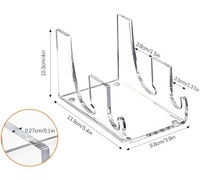Support de présentation de vaisselle à 2 niveaux en acrylique transparent