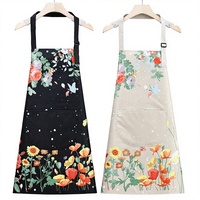 Tablier de travail en toile de polyester imperméable, sans manches, réglable, avec poches, personnalisable avec logo, pour femmes, hommes, serveurs, cafés, salons de manucure et coiffure