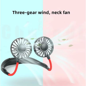 Ventiladores portátiles Niños <span class=keywords><strong>Bolsillo</strong></span> Deporte Colgante Refrigeración Perfume facial Viaje Señor Señoras Adultos Turista Collar plegable Ventilador - Product Image 4