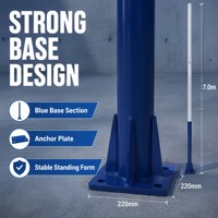 Poteau d'éclairage modulaire de 3 à 8 mètres, anti-corrosion, revêtement en poudre, poteau d'éclairage de sécurité extérieur pour clôture périmétrique