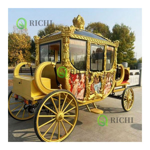 Aventure <span class=keywords><strong>de</strong></span> conte <span class=keywords><strong>de</strong></span> fées Chariot touristique grandeur nature Cendrillon Calèche Duke Chariots à cheval pour exposition d'art - Product Image 6