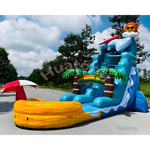 Tùy Chỉnh Ngoài Trời Thương Mại Bơm Hơi Khổng Lồ Trượt Nước Sân Sau Trượt Bơm Hơi Với Hồ Bơi - Product Image 2