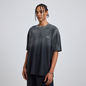 2026 Xu Hướng Mới Người Đàn Ông Của Axit Rửa T-Shirt 100% Cotton 180G Trọng Lượng Nhẹ Phun Nhuộm Tùy Chỉnh In Ấn Trống Quá Khổ T-Shirts Cho Nam Giới - Product Image 1