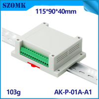 Boîtier de montage sur rail DIN pour disjoncteur, module d'alimentation, boîtier plastique pour carte PCB, panneau de commande industriel, boîtier PLC
