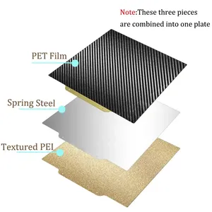 <span class=keywords><strong>Kingroon</strong></span> <span class=keywords><strong>KP3S</strong></span> Ai Mini placa de construcción magnética 180x180 PEO Frosted PEI textura cama calentada accesorio de actualización para impresoras <span class=keywords><strong>3D</strong></span> - Product Image 2