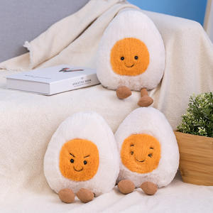 Nuevo Peluche de Huevo Cocido en 6 Estilos, Huevo Cocido Suave, Lindo Peluche de Huevo Cocido Sonriente - Product Image 3