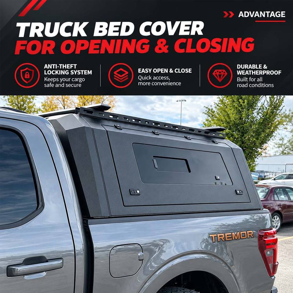 2024 Ford Ranger Shells Aluminum Hardtop Truck Canopy for Ford Ranger Heavy Duty Waterproof ...