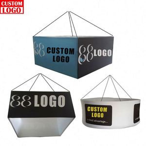Banner Colgante Personalizado con Logotipo, Letrero Colgante de Tela Tensada para Ferias Comerciales, Exhibición Portátil, Letrero Superior - Product Image 1