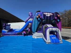Niveau supérieur <span class=keywords><strong>toboggan</strong></span> vidéo Gamer thème Combo maison de rebond <span class=keywords><strong>toboggan</strong></span> <span class=keywords><strong>aquatique</strong></span> piscine contrôleur de <span class=keywords><strong>jeu</strong></span> gonflable château gonflable cavalier Moonwalk - Product Image 4