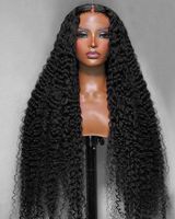 Peluca de Cabello Humano Rizado Kinky con Encaje Frontal HD, Cabello Camboyano Virgen, Sin Pegamento, para Mujeres Negras