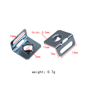 Crochet mural pour <span class=keywords><strong>album</strong></span> photo, cadre photo, en fer carré à trou unique, sans clou, dissimulé, argenté, galvanisé, 13x11 mm, Hongzun - Product Image 6