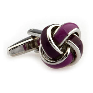 卸売カスタムメンズビジネススーツシャツウェディングタキシードファッションアクセサリーギフトセットパープルブルーレッドエナメルノットカフリンクス - Product Image 4