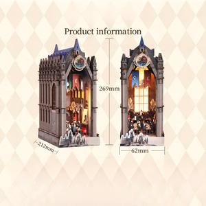 Vente en gros usine : Kit <span class=keywords><strong>de</strong></span> maison miniature 3D en bois Cathédrale <span class=keywords><strong>de</strong></span> <span class=keywords><strong>Poudlard</strong></span>, maison <span class=keywords><strong>de</strong></span> poupée en bois Book Nook et collection d'objets décoratifs - Product Image 6
