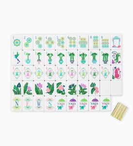 Jeu <span class=keywords><strong>de</strong></span> Mahjong Américain <span class=keywords><strong>de</strong></span> Luxe Personnalisé Écologique à <span class=keywords><strong>4</strong></span> Couches, 160 Tuiles Gravées à Motif Grain et Dos Vert, pour Jeu <span class=keywords><strong>de</strong></span> <span class=keywords><strong>Table</strong></span> - Product Image 3
