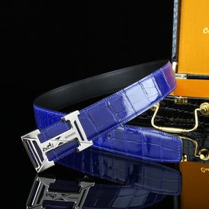 Cinturón de Hombre de Lujo con Textura de Cocodrilo, Correa de Cuero Genuino para Hombre, Cinturón Casual de Negocios de Alta Gama - Product Image 2