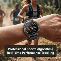 Montre connectée GPS 6 satellites K67 avec lampe torche LED, écran AMOLED 1,43 pouces toujours actif, montre connectée robuste