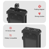 PULUZ Cage de protection en alliage d'aluminium pour Insta360 X3 avec griffe porte-accessoire, accès complet aux boutons et base magnétique à dégagement rapide