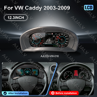 Ai Jia 12.3" LCD Digital Cluster Speedometer Instrument dengan Carplay Android Auto Meter untuk Volkswagen VW Caddy 2003-2009