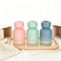 Diffuseur de parfum pour voiture en verre dégradé 4oz/120ml avec bouchon à vis, vide, sans flamme, pour aromathérapie