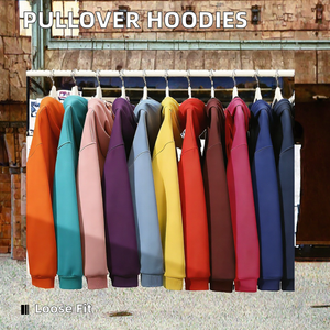 Sweat-shirts à capuche décontractés surdimensionnés en tissu polyester/coton tissé avec impression sérigraphiée pour l'automne - Product Image 2