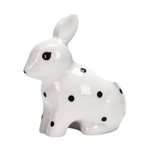 Pot de fleurs en forme d'animal, nouveau style, pot de fleurs en forme de lapin, motif à pois noirs - Product Image 2