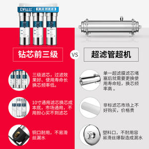 Prefiltro de Acero Inoxidable para Purificador de Agua, 20 Pulgadas, Triple Filtración, Filtración de Agua de Grifo para Toda la Casa - Product Image 1