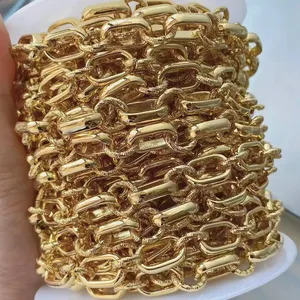 基本朋克黄铜链环复古金色金属铜卷DIY链