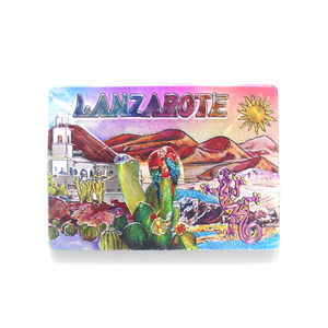 Tùy Chỉnh Lanzarote Lưu Niệm 3D Cứu Trợ Bạc Lá Tủ Lạnh Nam Châm Tinplate Chất Liệu Tây Ban Nha Canary Quần Đảo Trang Trí Du Lịch Bán Buôn - Product Image 3