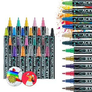 24.12.26/36 Farben Dual Tips Art Marker Zeichnung Acrylfarbe Markierung stifte Set für Rock Painting Keramik Glas Holz