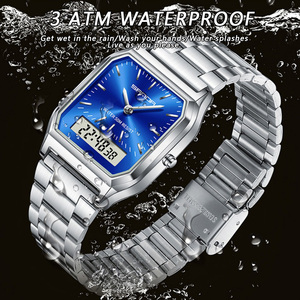 Reloj de Cuarzo SANDA 747 Retro Cuadrado para Hombre, Minimalista, Versátil, Impermeable, Multifunción - Product Image 5