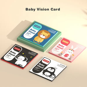 Lernspielzeug Hirnentwicklung Kognition Trainingskarten <span class=keywords><strong>Stimulation</strong></span> Schwarz-Weiß-Kontrast-Flash-Visualer Kartenspielzeug für Babys - Product Image 2