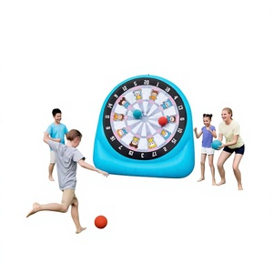 Cible de tir gonflable de football avec balles Velcro – Jeu de cible de lancer en PVC facile à installer pour jardin, extérieur, fête, enfants - Product Image 3