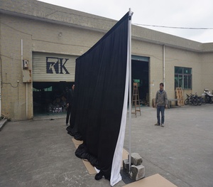 Adjustable Pipe and Drape <b>Backdrop</b> <b>Stand</b> with Black Fabric Minimalist Design for Decoration - Product Image 5