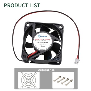 60mm 12V <span class=keywords><strong>24V</strong></span> DC trục không chổi than quạt làm mát 0.25A 5000rpm 60x60x20mm xả OEM nhựa thông gió nhỏ quạt máy chiếu - Product Image 3