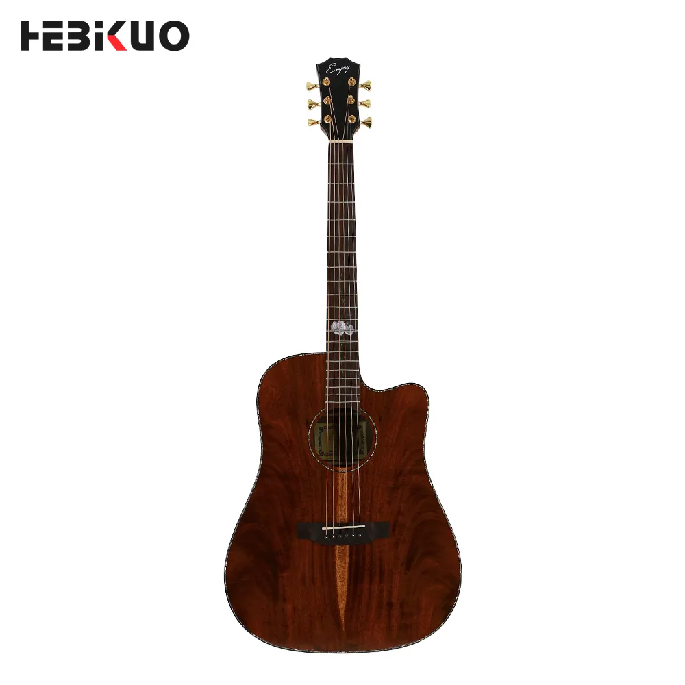 41 Inch high quality imported Arabic synthetic wood and rose wood synthetic acoustic guitar, polished high-end guitar