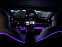 Lampu Ambient Dinamis 64 Warna untuk Tesla Model 3 2019-2020 Kit Peningkatan Pencahayaan LED Interior Aksesoris