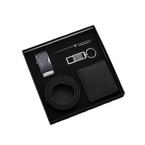 4 pezzi di lusso in pelle regalo <span class=keywords><strong>da</strong></span> <span class=keywords><strong>uomo</strong></span> portafoglio con cintura con penna personalizzata per il regalo di festa del papà - Product Image 1