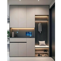 Armoire à chaussures en bois durable, grande capacité, meuble de rangement pour salon, design minimaliste pour l'entrée de la maison, pour hôtel et villa