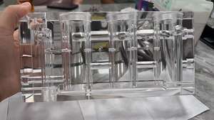 Tıbbi sıvı Test tüpü tutucu Splitter için özelleştirilmiş CNC işleme yüksek şeffaf akrilik CNC freze akrilik parçaları - Product Image 3