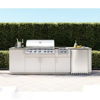 Cuisines extérieures modulaires, grilles à gaz, barbecue en acier inoxydable 304, armoires de cuisine extérieures de haute qualité avec évier
