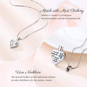 <span class=keywords><strong>Collares</strong></span> de urna <span class=keywords><strong>para</strong></span> cenizas Ya no a mi lado, pero <span class=keywords><strong>para</strong></span> siempre en mi corazón Medallón Collar de urna de cremación <span class=keywords><strong>para</strong></span> mascotas <span class=keywords><strong>Perros</strong></span> Gatos Cenizas - Product Image 6